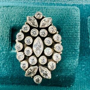 925 Sterling Silver Ring with high quality CZ.